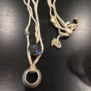 Rope Necklaces with Silver and Rhinestone Detail